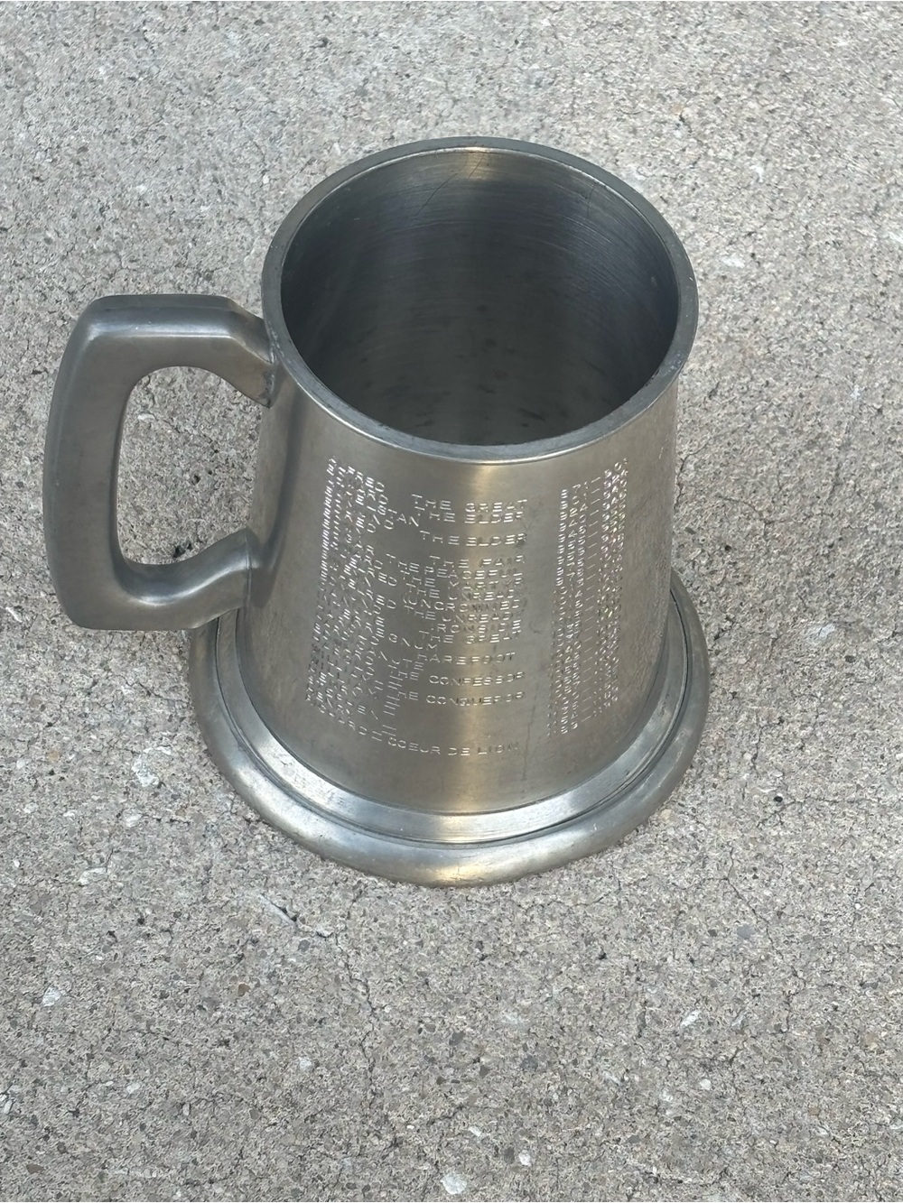 Classic Pewter Beer Tankard - Gray